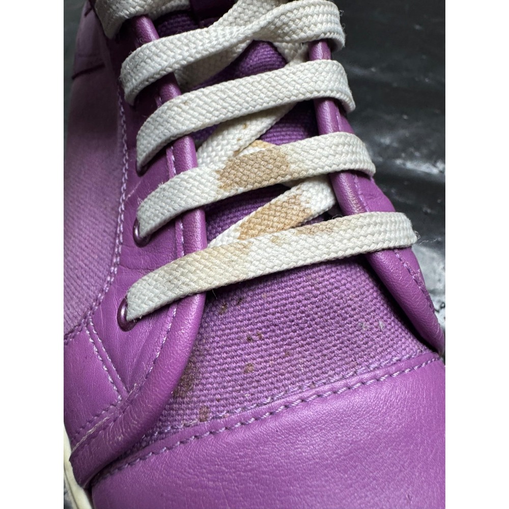 Louis Vuitton Canvas Leather Lace-Up High Top Sneakers Purple Women Size 36.5 EU - Picture 11 of 13